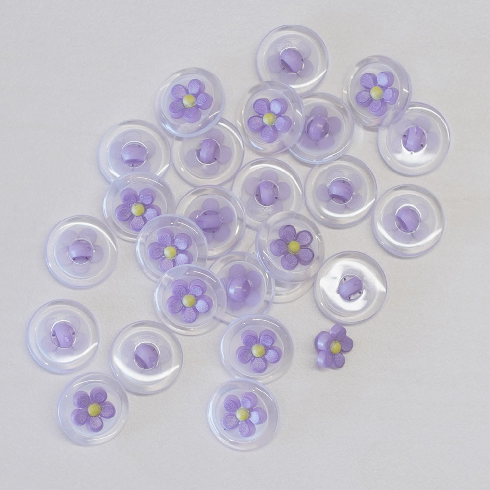 Flower Clear Buttons