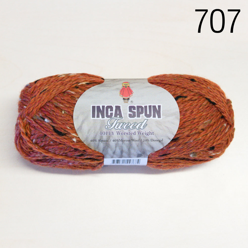 INCA SPUN ALPACA WOOL WORSTED 10 PLY TWEED