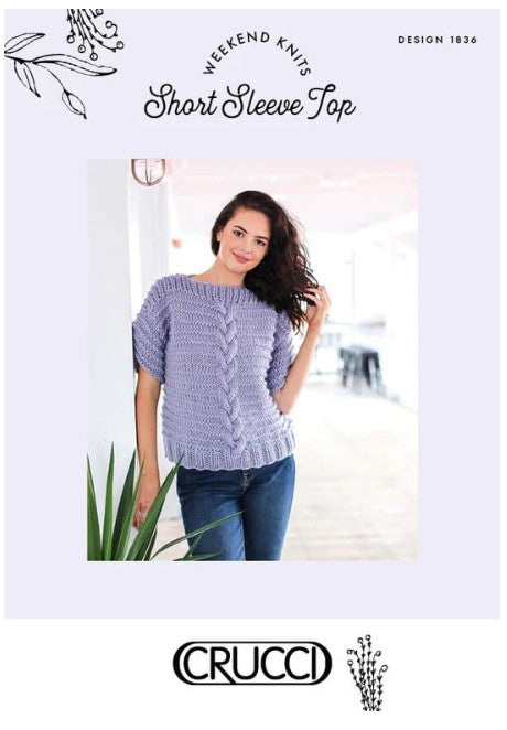 Crucci Knitting Pattern 1836 Short Sleeve Top