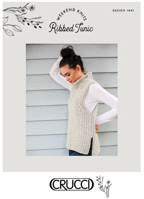 Crucci Knitting Pattern 1841 Ribbed Tunic