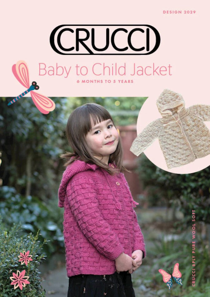 Crucci Pattern 2029 Kids Patterned Hood Jacket in 8 Ply