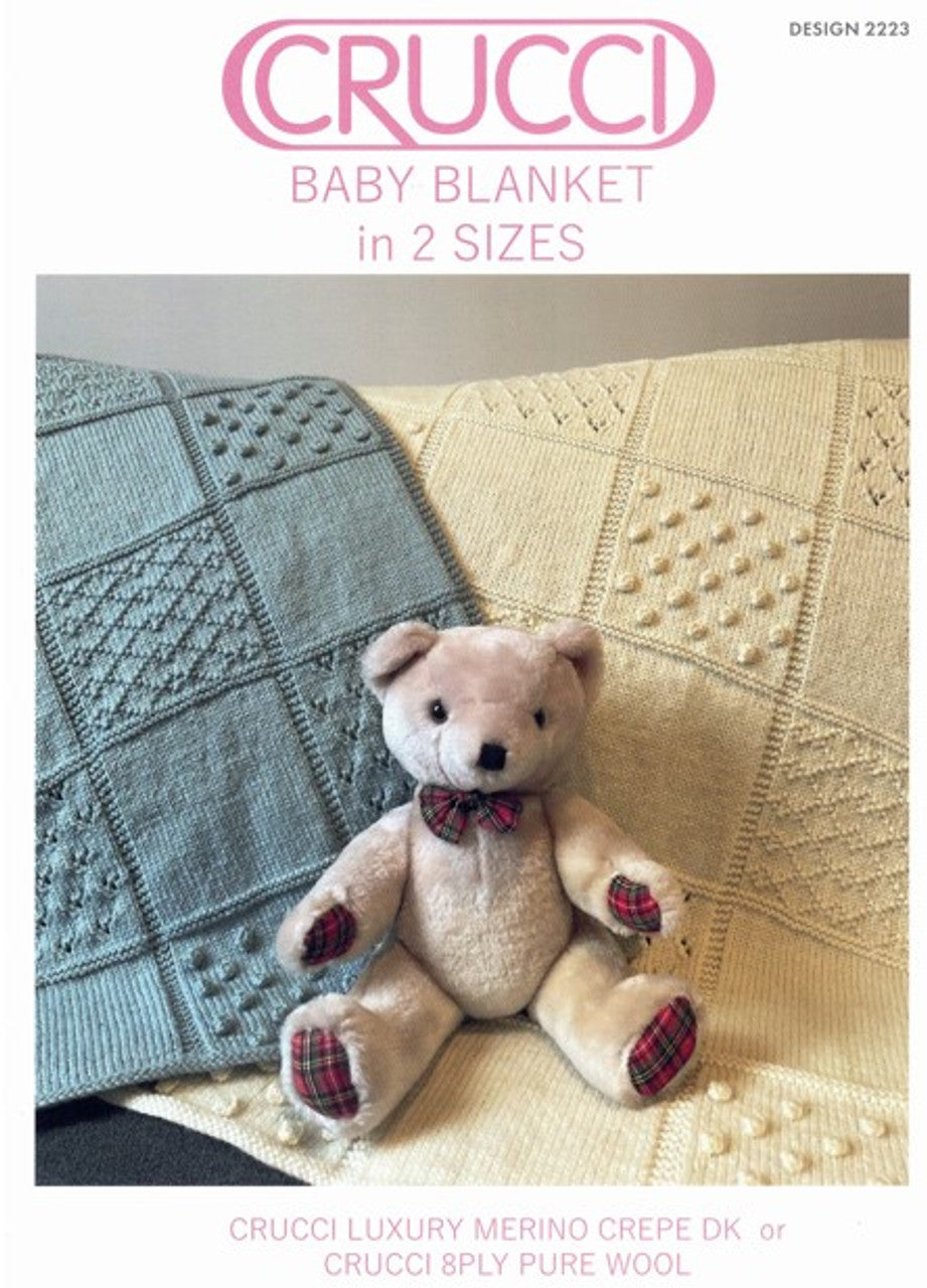 Crucci Pattern 2223 Baby Patchwork Blanket in 8 Ply