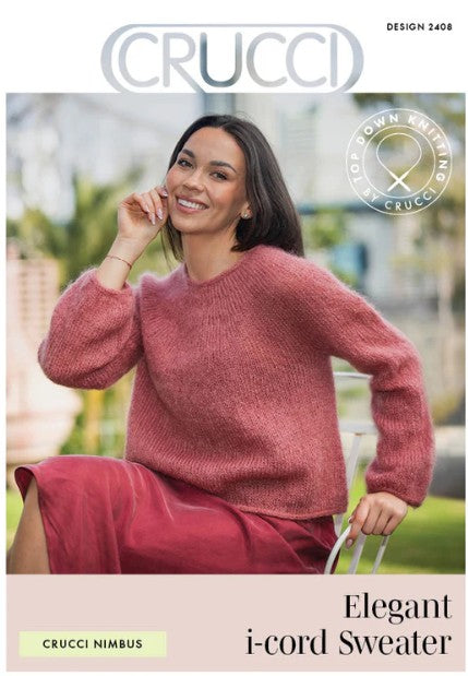 Crucci Knitting Pattern 2408 Nimbus i-cord Sweater