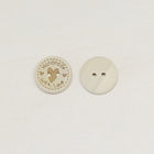 Buttons wooden hand made with love heart
