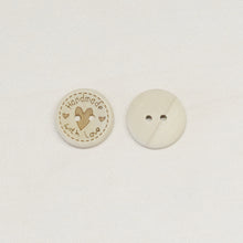Load image into Gallery viewer, Buttons wooden hand made with love heart
