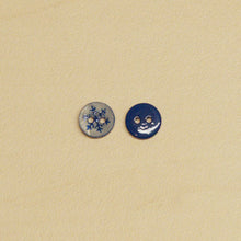 Load image into Gallery viewer, Snowflake Button Blue

