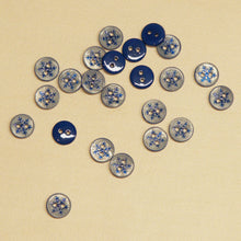 Load image into Gallery viewer, Snowflake Button Blue
