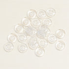 Clear Glitter buttons 4 holes