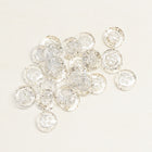 Clear Glitter buttons 4 holes