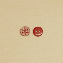 Load image into Gallery viewer, Snowflake Button red
