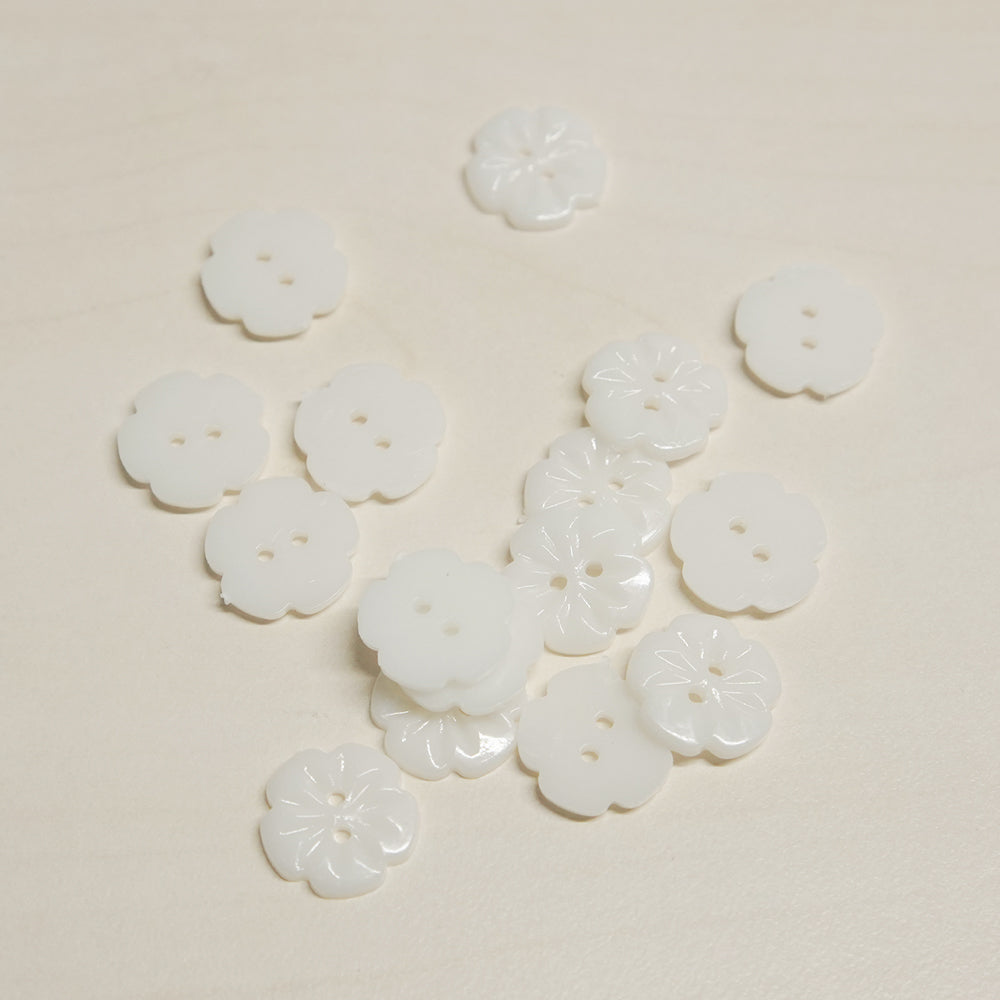 Buttons flower white