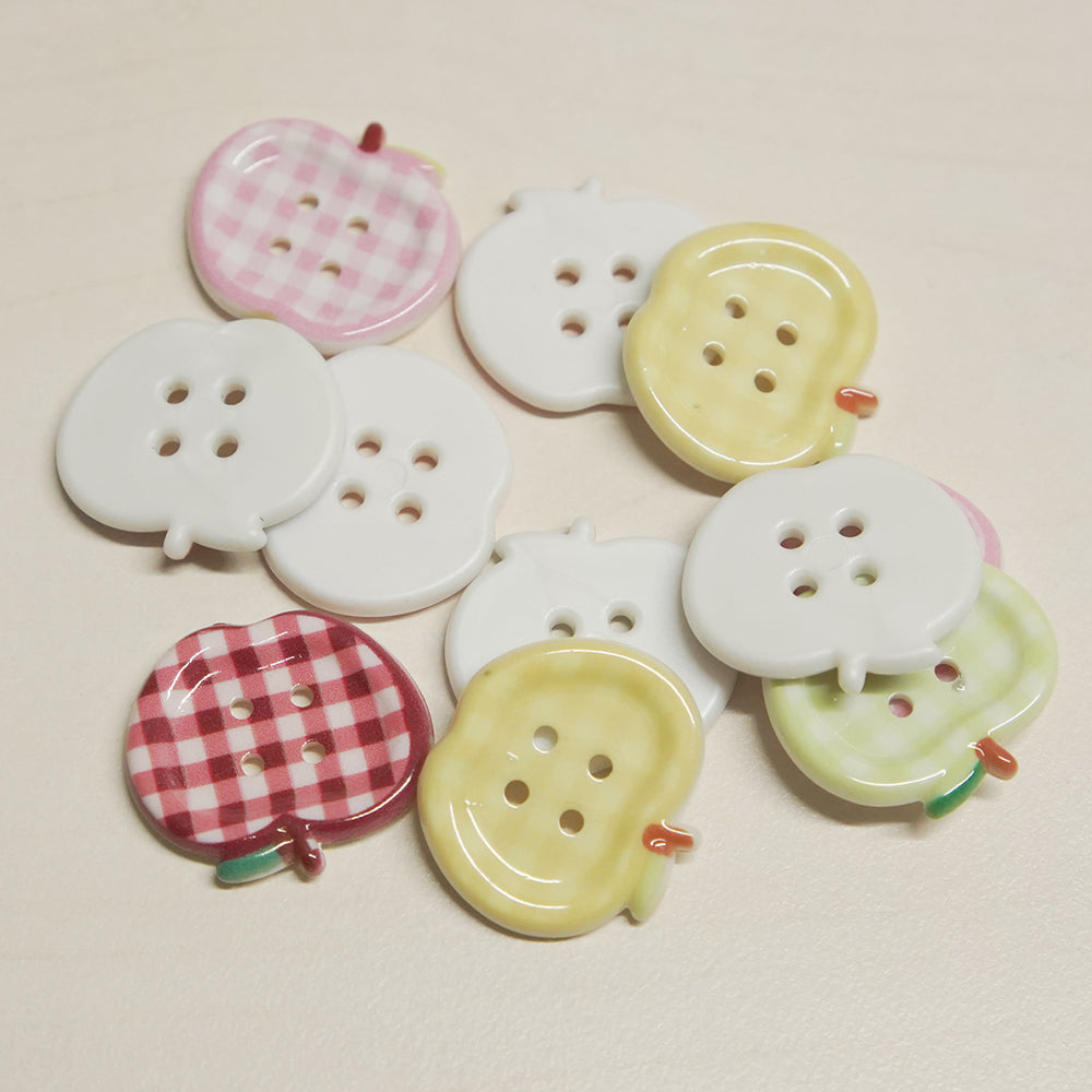 Buttons apple assorted colours 1