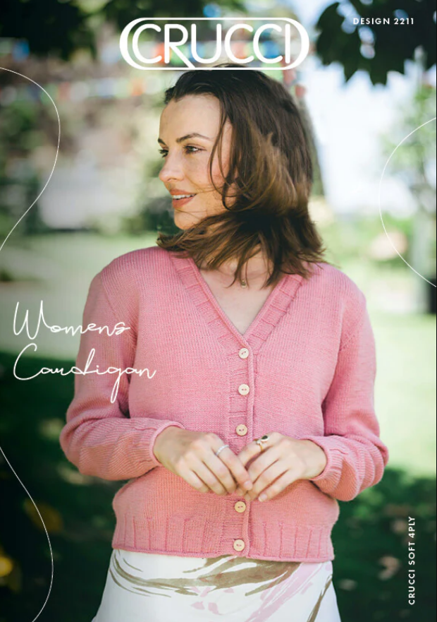 Crucci Pattern 2211 Womens Cardigan iCord Edge