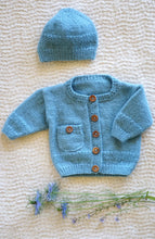 Load image into Gallery viewer, Barnaby Cardi and Hat BC137 in 4 Ply
