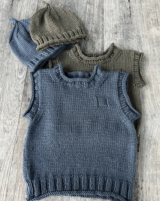 Rudy Rolled Edge Vest & Hat 8ply