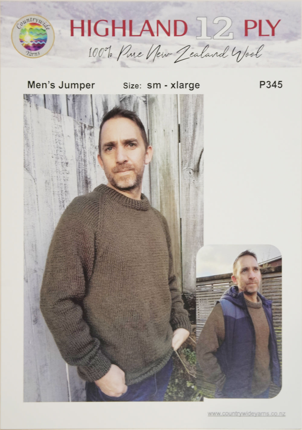 Men's Jumper | Design P345 in 12 Ply