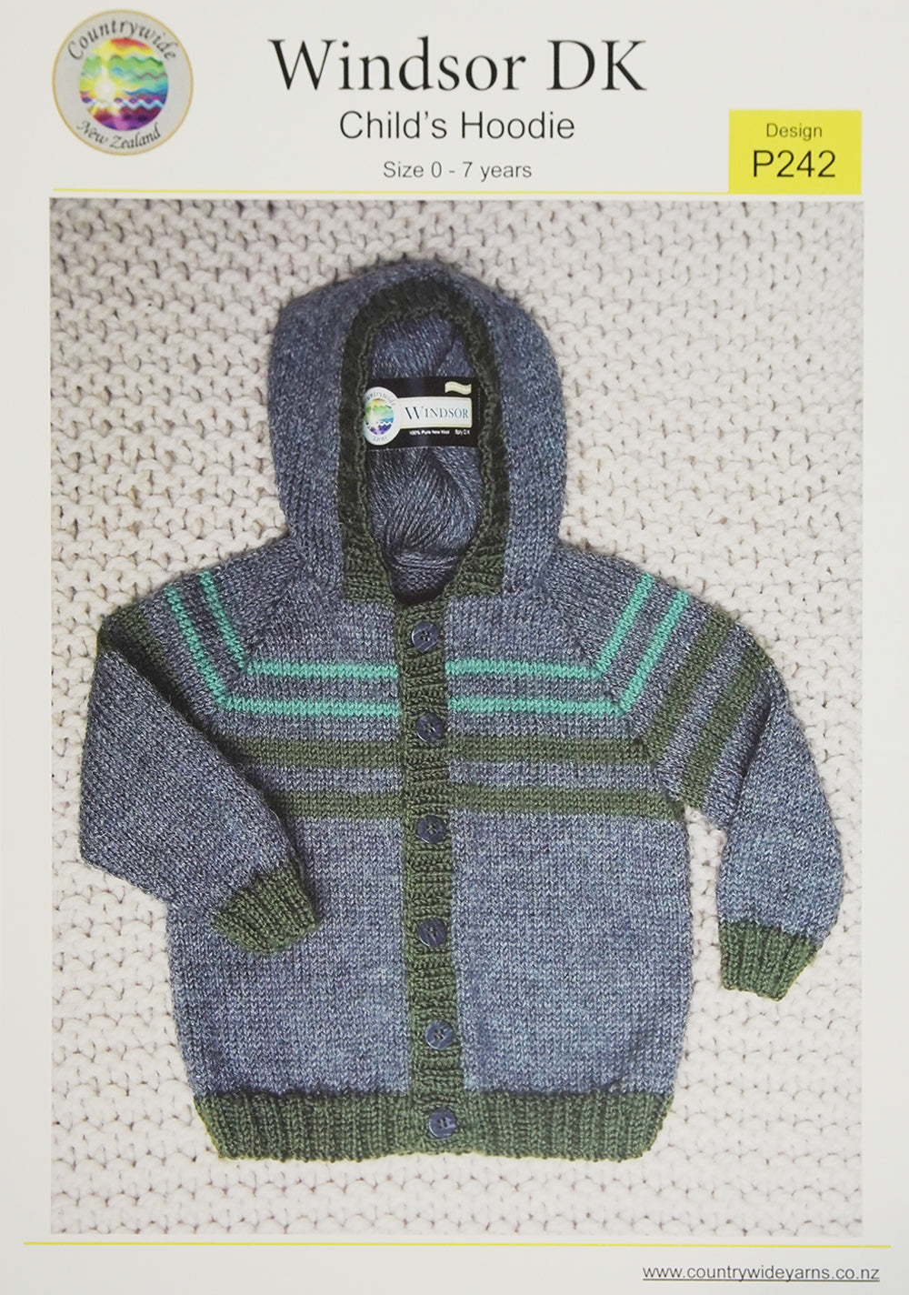 Child's Hoodie | Design P242 in 8 Ply