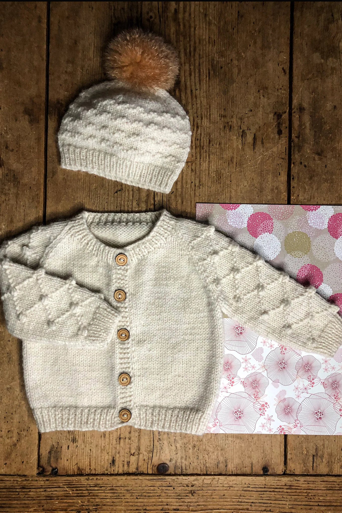 Scottie Cardi and Hat BC109 in 8 Ply