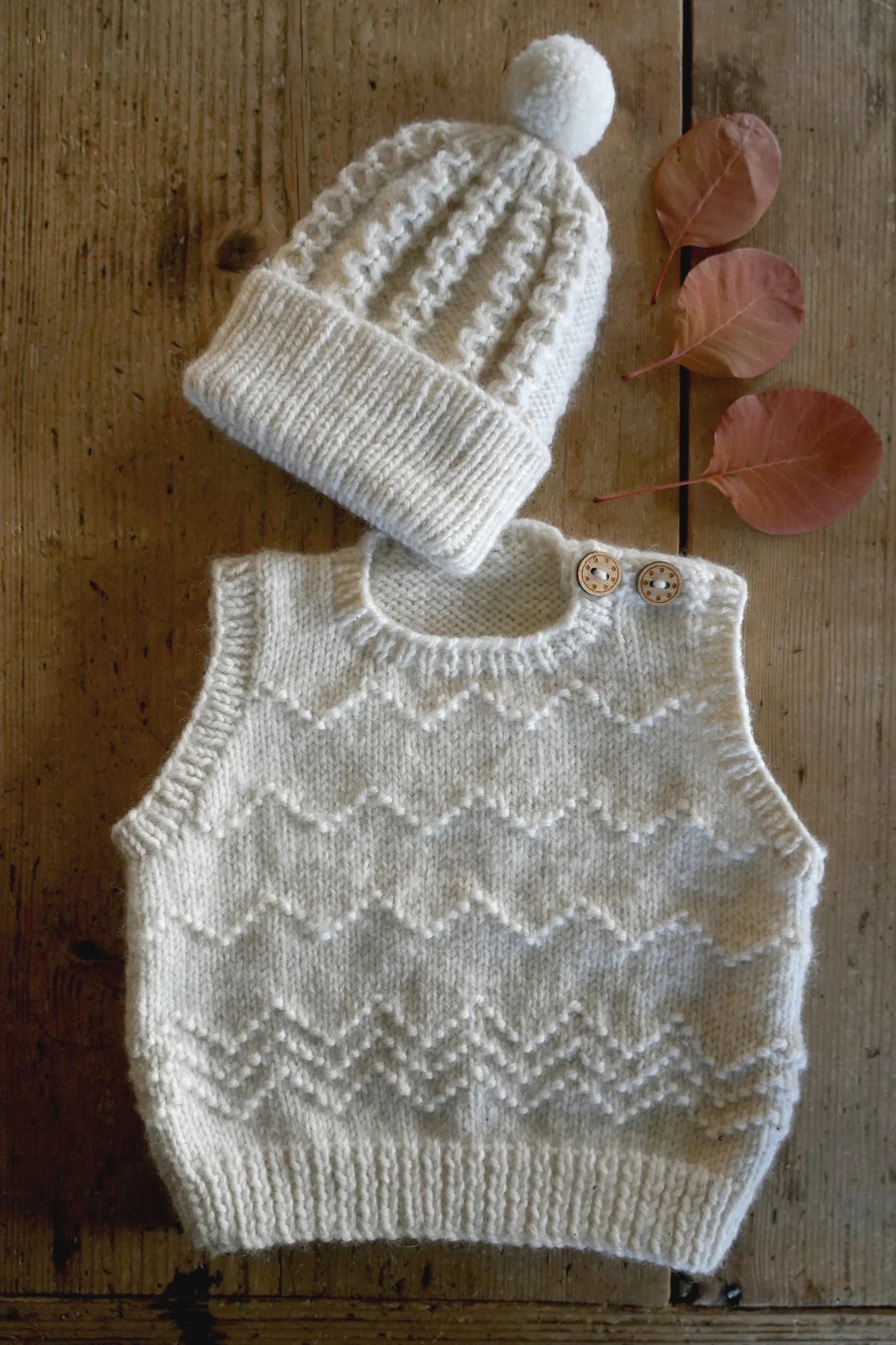 Peyton Vest and Hat BC114 in 8 Ply