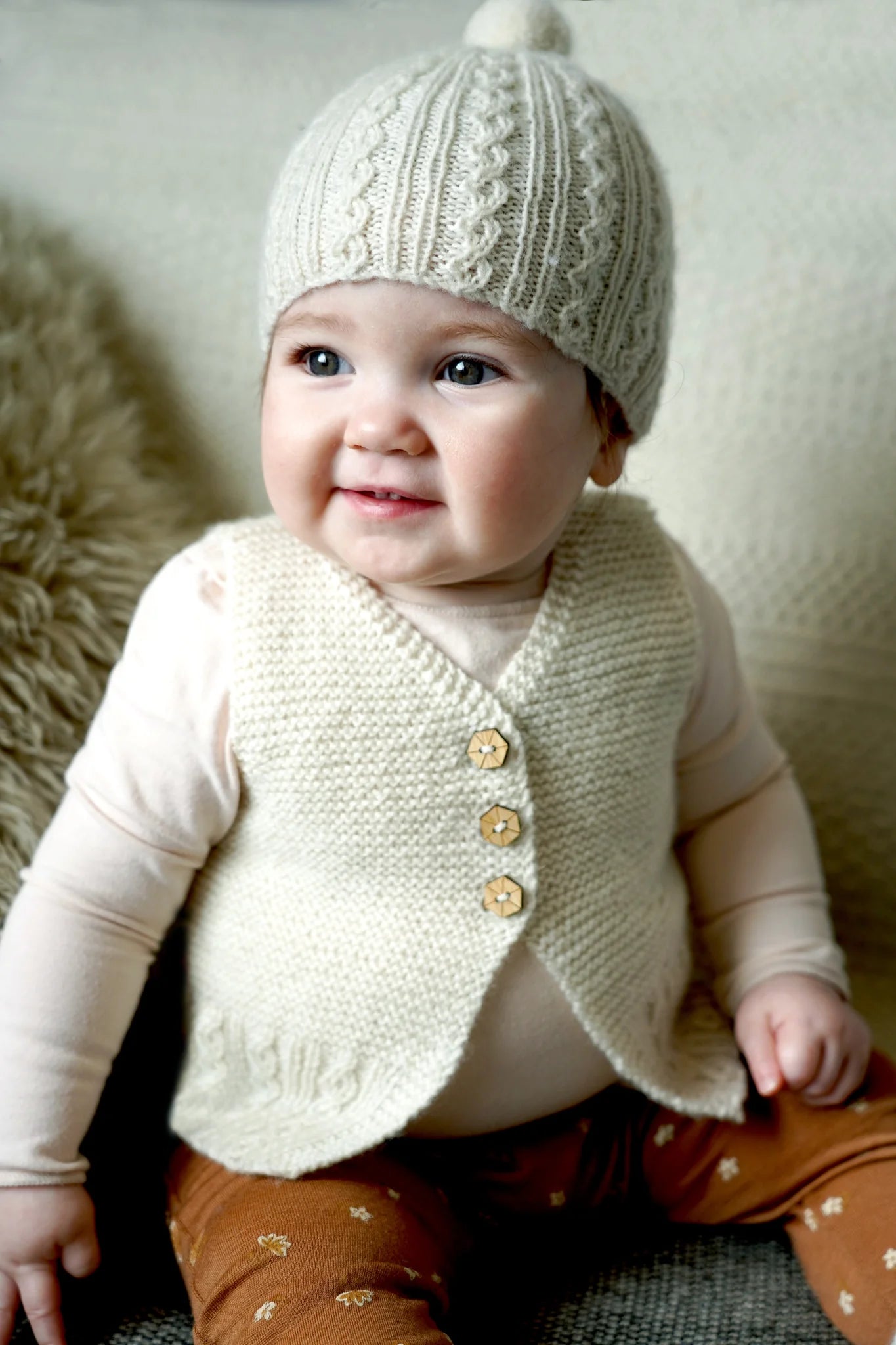 Millar Vest, Hat and Booties BC120 in 4 Ply