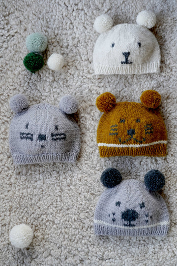 Farmyard Friends Hats BC140 in 8 Ply