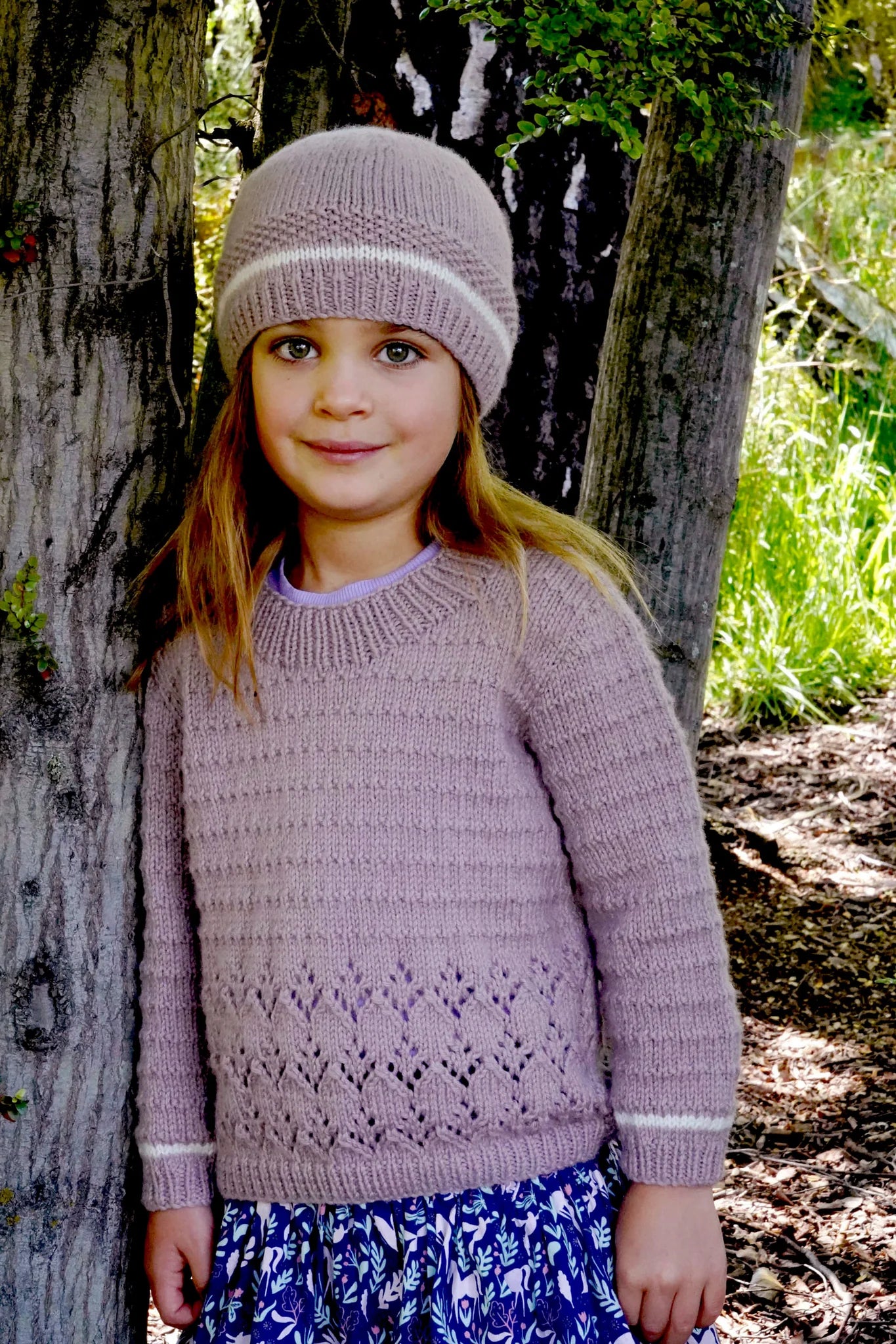 Brooke Sweater and Hat LF48 in 8 Ply