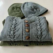 Load image into Gallery viewer, Abby Cardigan &amp; Hat 8ply

