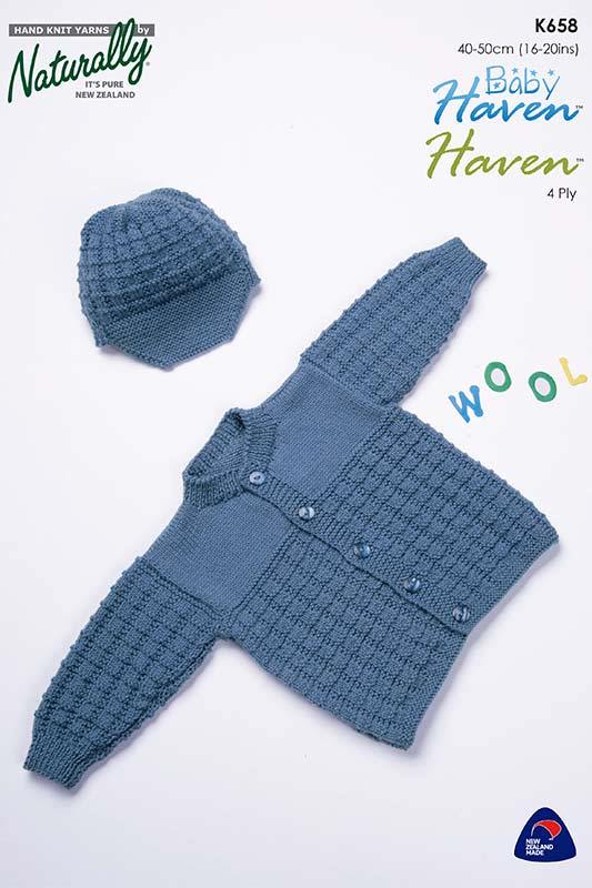 Naturally K658 Sweater and Hat in 4 Ply