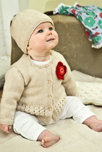 Load image into Gallery viewer, Indiana Cardi and Hat BC40 in 8 Ply
