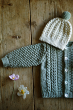Load image into Gallery viewer, Addison Cardi and Beanie BC71 in 8 Ply
