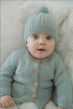 Load image into Gallery viewer, Taylor Cardi and Hat BC87 in 4 Ply
