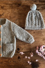 Load image into Gallery viewer, Taylor Cardi and Hat BC87 in 4 Ply
